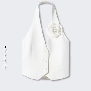 MANGO Vest with floral appliqué